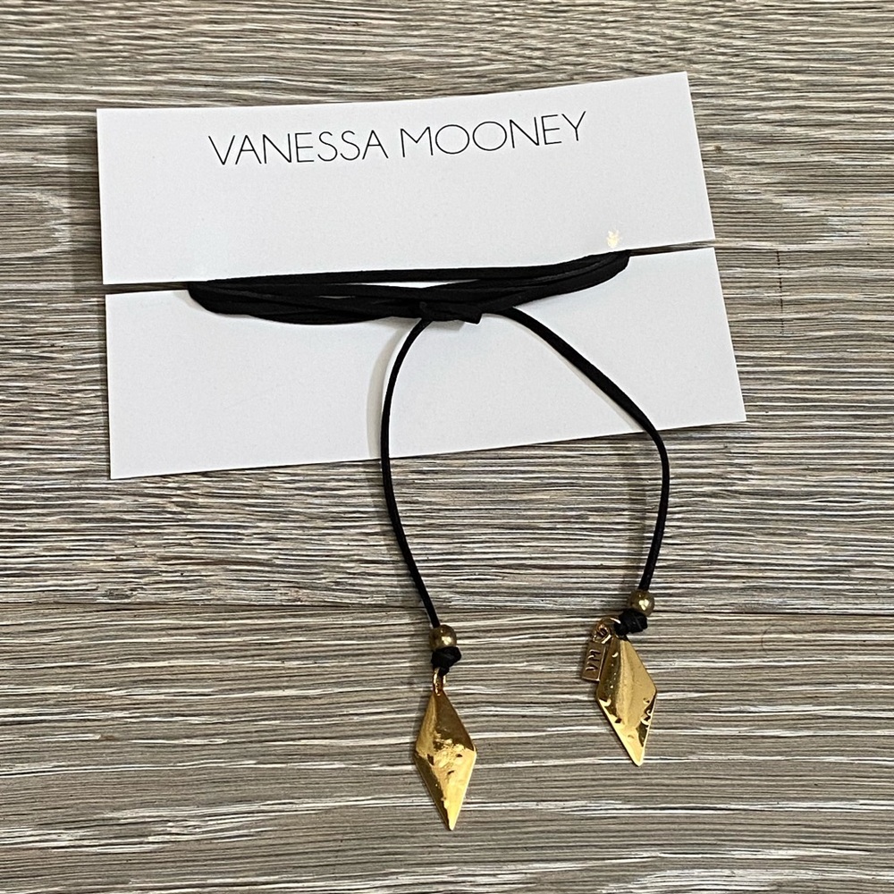 NWT Vanessa Mooney Suede Wrap Bolo Necklace